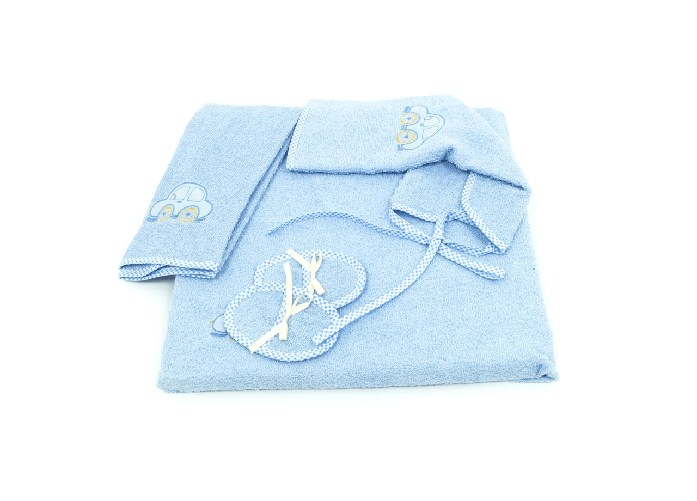 BIANCHERIAWEB Corredo Neonato Set 4 Pezzi Modello Fabio Colore Giallo,Misura Set 4Pz