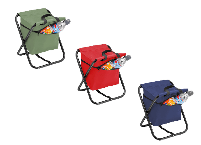 BIANCHERIAWEB Sgabello Camping Spiaggia Pieghevole Seduta Borsa Termica Mod. Pachino Misura Pachino,Colore Rosso