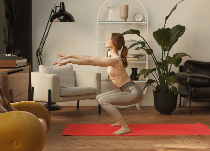 Tappetino Fitness Ammortizzante Antiscivolo 4mm Tappeto Sport Yoga Pilates