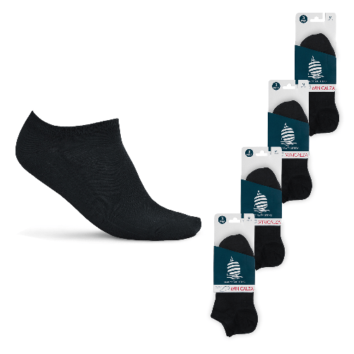 Marina Yachting Pack 12 Paia Fantasmini Uomo MARINA YACHTING Cotone Colore Nero,Taglia 43 / 46