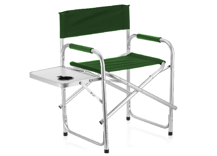BIANCHERIAWEB Sedia Regista Camping Spiaggia Pieghevole Portatile Con Tavolino Los Angeles Misura Los Angeles,Colore Verde