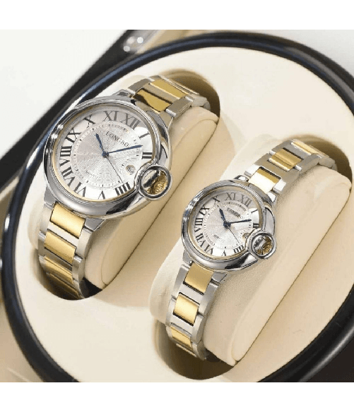 TrAdE Shop Traesio Orologio Da Polso Uomo Donna Longbo 80771 Quarzo Data Impermeabile Silver Dorato - Modello Uomo