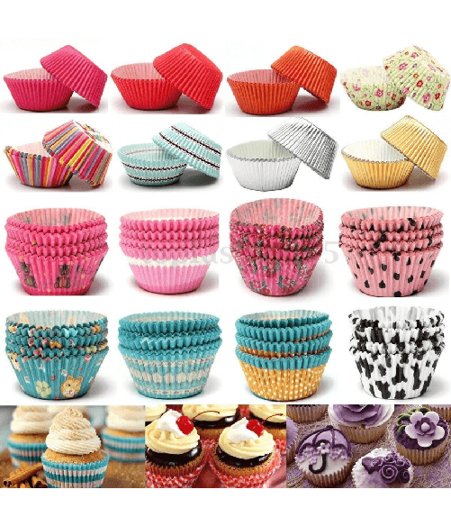 Kit Pirottini Carta Oleata Cupcake Cases Per Stampi Torta Muffin Colori Misti - -160 Pezzi -