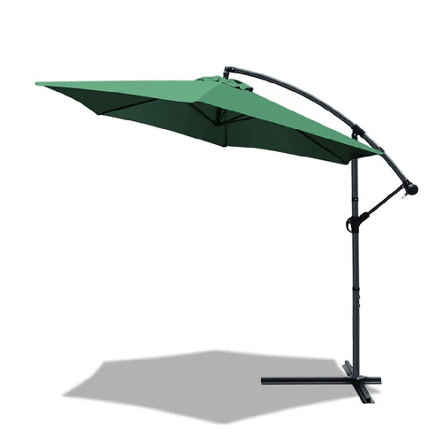 TrAdE Shop Traesio Ombrellone Decentrato Lato Da Giardino Protezione Solare Parasole 300cm Verde 206426 -