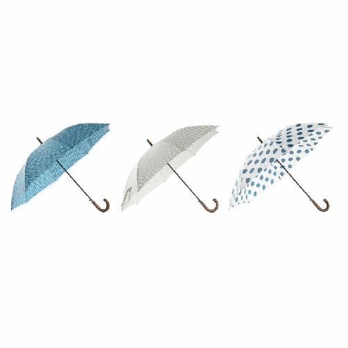 DKD Home Decor Ombrelli DKD Home Decor Azzurro Bianco 3 Pezzi