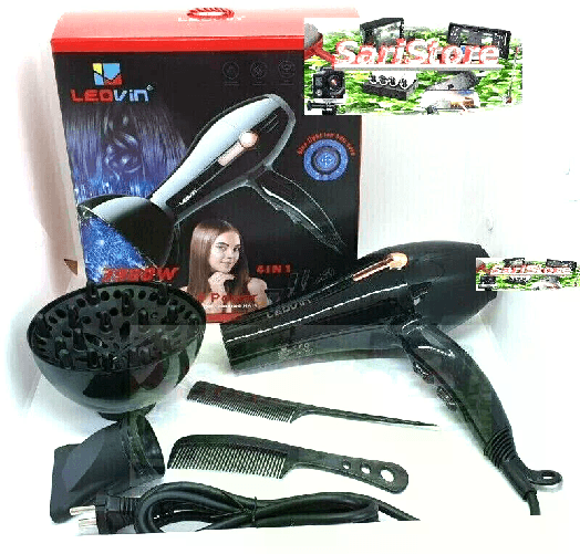 Asciugacapelli Ioni Blu Professionale 2 Velocità con Diffusore 3900W 4 in 1 Phon