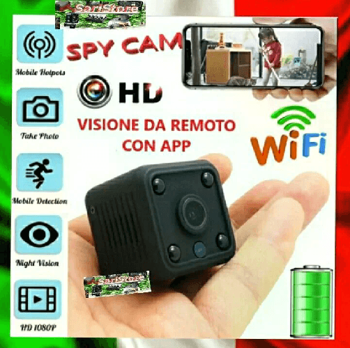 LEOVIN Videosorveglianza Micro Camera Full HD WiFi Infrarossi Visione Remota Sicura