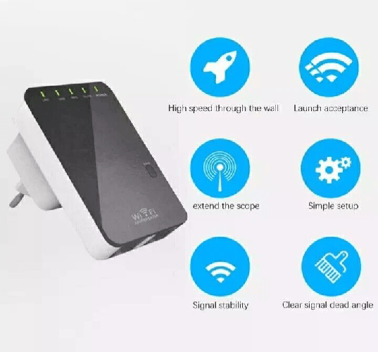 EACH ITALY o andowl Amplificatore WiFi Ripetitore Segnale Wireless Extender 300 Mbps Smart TV PC
