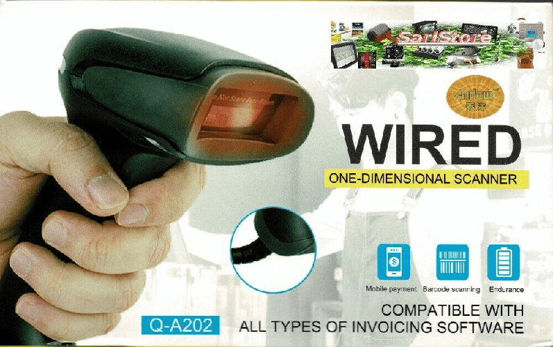 ANDOWL O LEOVIN o altro Lettore Codice a Barre Barcode Scanner Laser USB – Pistola per Negozio e Ufficio