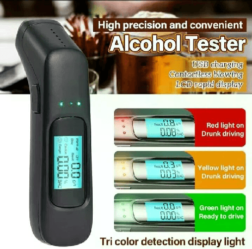 Leovin Etilometro Digitale Portatile - Test Alcol Rapido e Preciso con Display LCD