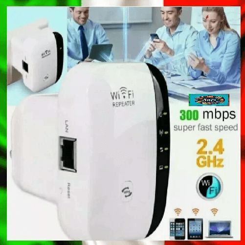 LEOVIN Amplificatore Ripetitore Segnale Wireless rete WiFi Extender 300 Mbps SmartTV PC
