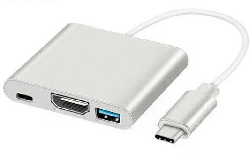 Andowl Adattatore USB-C a HDMI 4K + USB 3.0 + Type-C PD per MacBook, iPad, Laptop