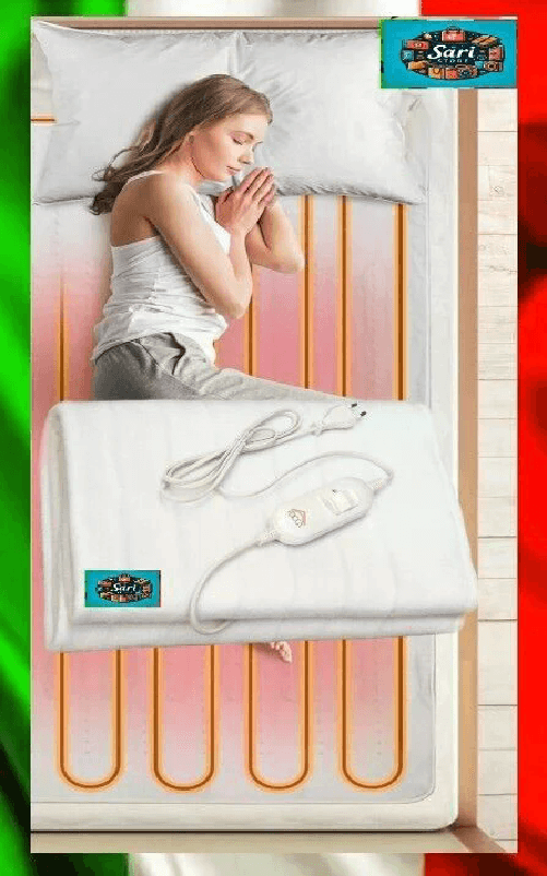 Dcg Italian Company Scaldaletto Scaldasonno Copri Materasso Caldo Elettrico Singolo 150 x 80cm 60W