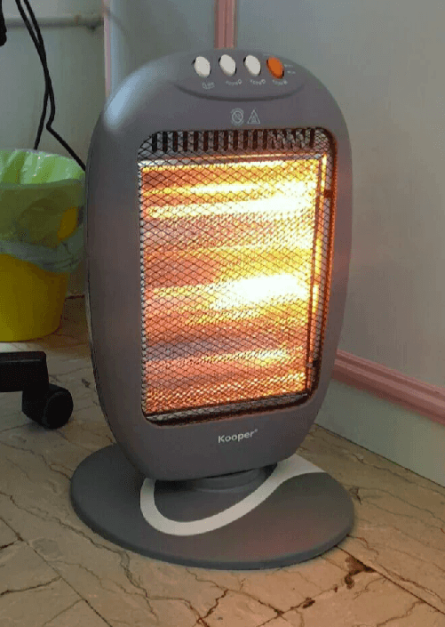 KOOPER Stufa Alogena Oscillante 3 Elementi | 3 Modalità di Calore 400W/800W/1200W