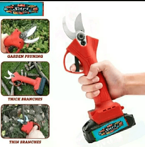 Leovin Forbice Potatura Elettrica 48V con 2 Batterie - Cesoia Taglio 28mm con Valigetta