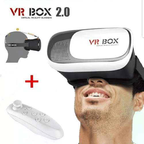 LEOVIN Visore VR Box 3D + Joystick – Realtà Virtuale per Smartphone, Giochi, Video 360°