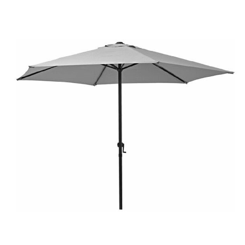 TrAdE Shop Traesio Ombrellone Da Giardino Grigio Palo Centrale Esagonale Parasole Balcone ø300cm 206422 -
