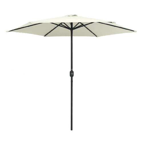 TrAdE Shop Traesio Ombrellone Da Giardino Parasole Piscina Terrazza ø270x220cm Bianco Manovella 017058 -