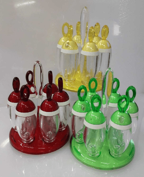 GUZZINI Porta spezie girevole 6 barattoli Guzzini Colore VERDE ACIDO