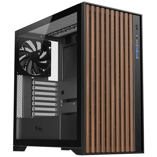 Itek WOODY - Elegante Gaming Tower ATX con Ventole Silenziose
