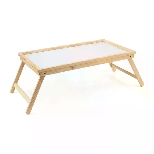 La bolata Vassoio da letto pieghevole in legno colazione 50x30 cm tavolino richiudibile