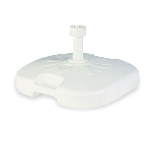 TrAdE Shop Traesio Base Per Ombrellone Da Giardino Spiaggia Riempibile 14lt 44.5x44.5xh10cm Bianco 008654 -