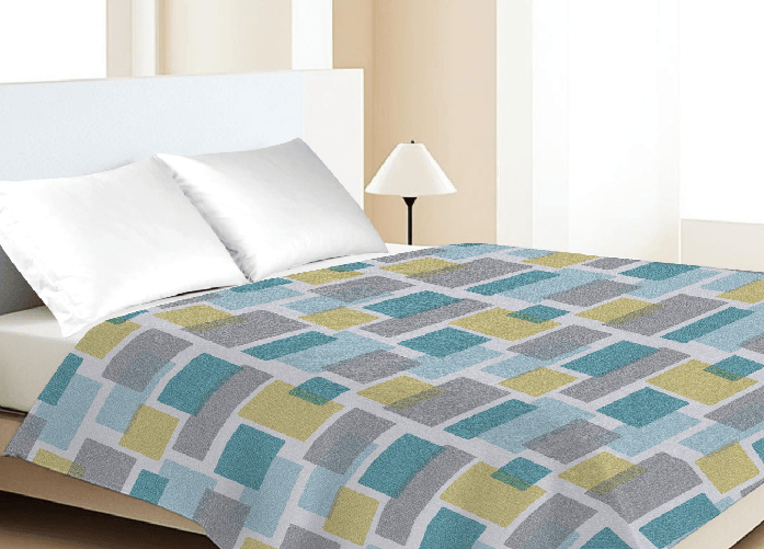 Copriletto Piquet Primavera Estate 100% Cotone Disegno Square