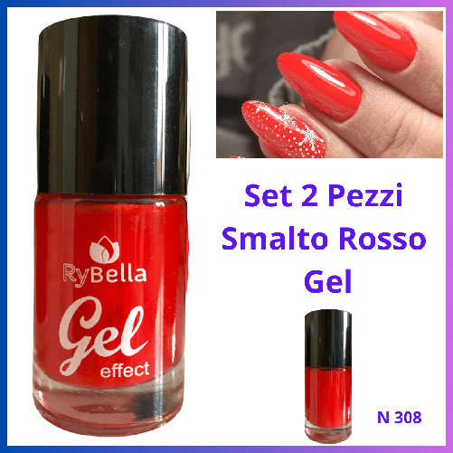 Make Up Smalto gel semipermanente per unghie set 2 smalti unghia rosso make up trucchi