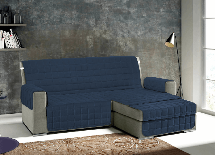 BIANCHERIAWEB Copridivano Per Divani Con Penisola Modello Join Colore Blu Colore Blu,Misura 190 cm