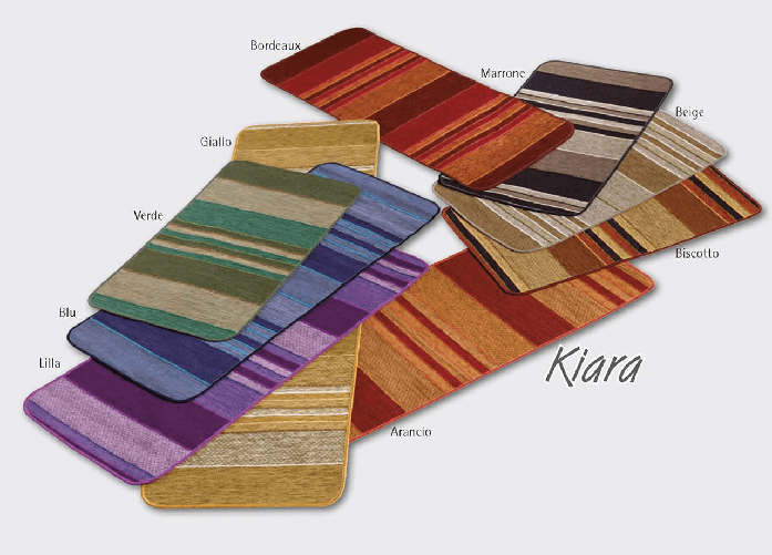 BIANCHERIAWEB Tappeto Antiscivolo da Cucina Modello Kiara Colore Giallo,Misura 55x240 cm