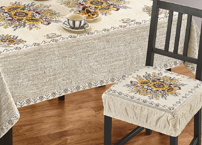 BIANCHERIAWEB Set Cuscini Coprisedia Imbottiti Cinigliati Sfoderabili Modello Floreale Sunlight Made In Italy Colore Sunlight,Misura Aletta 6Pz