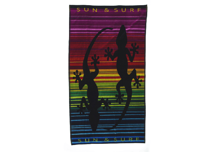 BIANCHERIAWEB Telo Mare Spiaggia Piscina Jacquard In Spugna Disegno Sun&Surf Colore Sun&Surf,Misura 90x170
