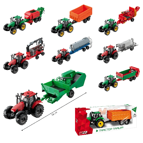 Mondo Sports MODELLINO TRATTORE CON RIMORCHIO IN PLASTICA 1:27 - 61002