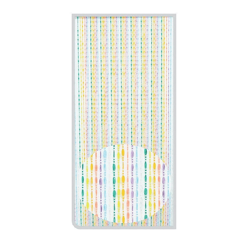 TrAdE Shop Traesio Tenda Moschiera Con Fili Perline Decoro Multicolore In Pvc 140x230cm Tpl20 017338 -