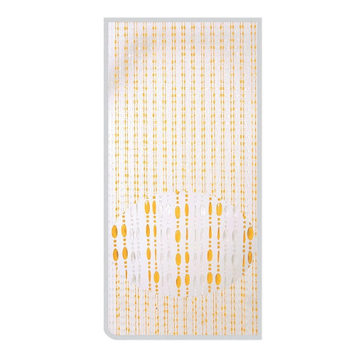 TrAdE Shop Traesio Tenda Moschiera Con Perline Bicolore Trasparente-arancio In Pvc 100x220cm Tpl66 017342 -