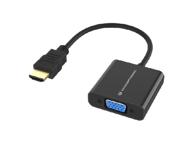 Conceptronic abby20b cavo e adattatore video 0,25 m hdmi tipo a (standard) vga (d-sub) nero