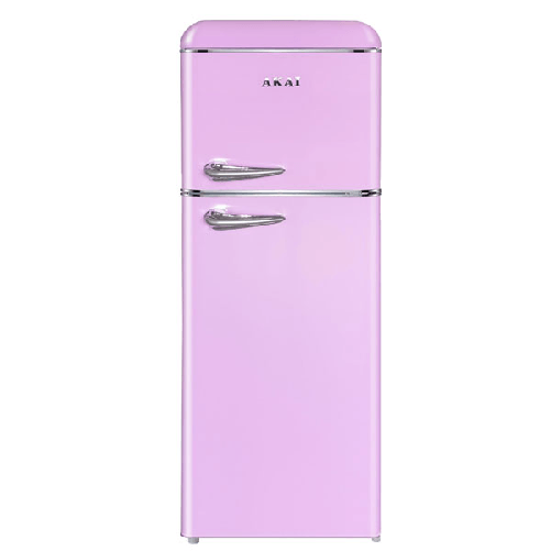 Frigorifero a due porte Akai rosa anni 50