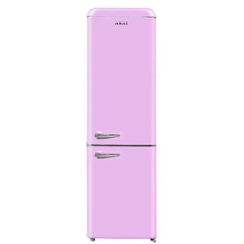 Akai Pidema:Frigorifero a due porte Akai rosa anni 50