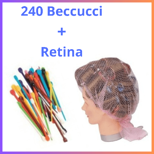 Due Esse 240 beccucci e Retina Bigodini per capelli accessori mollette parrucchiere parrucchieri