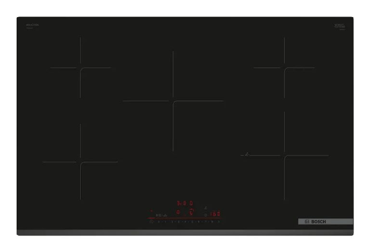 Bosch serie 6 piv83khc1e piano cottura nero da incasso 80.2 cm piano cottura a induzione 5 fornello(i)
