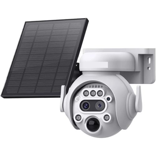 ZENCOCCO Telecamera Solare 4G/WIFI CCTV doppio obiettivo 12X INFRAROSSI Audio 2 vie Sensore PIR IP65