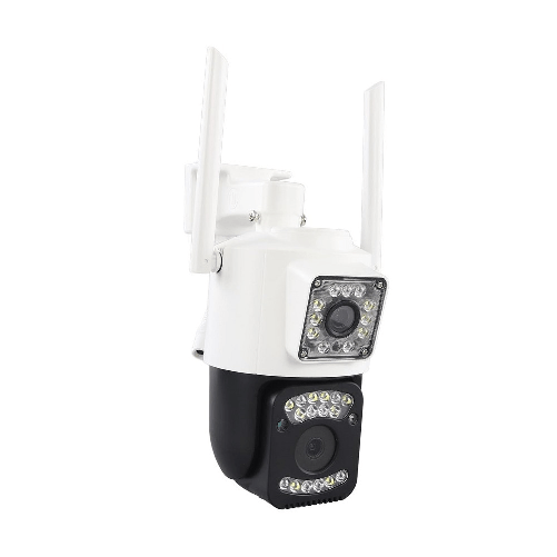 ZENCOCCO Telecamera IP WiFi con doppio obiettivo 2MP 1080p INFRAROSSI IP65 BD-JQ918AH