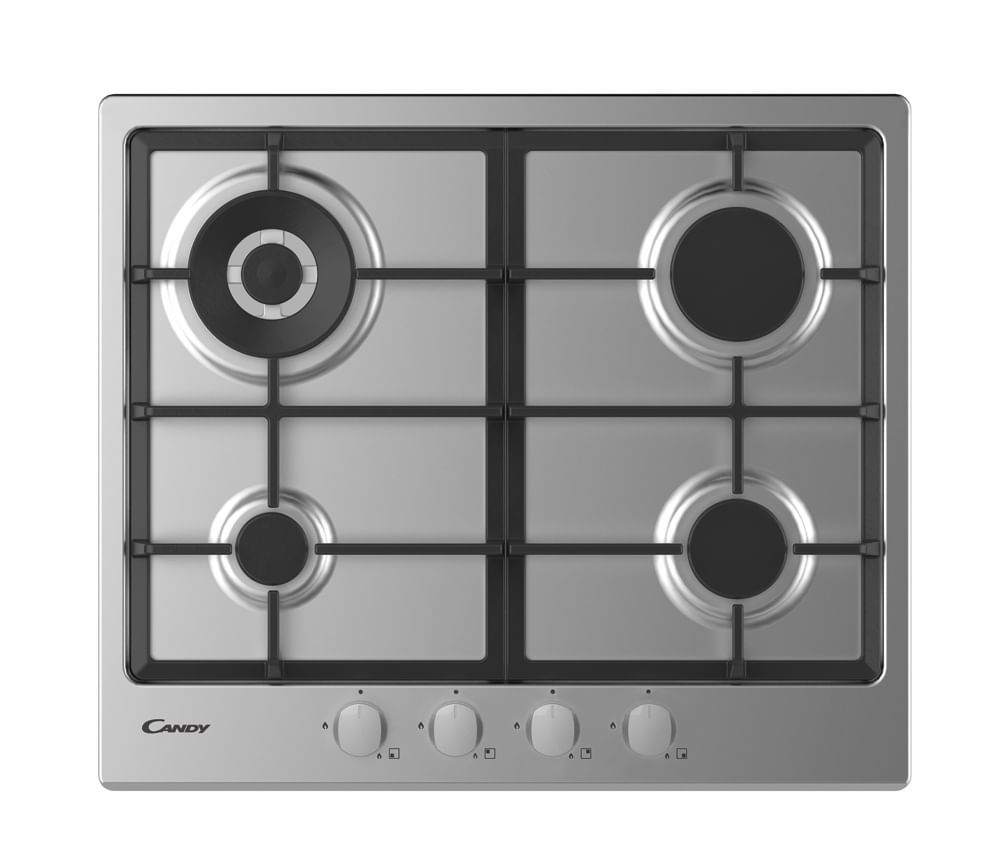Candy Timeless CHG6BR4WX Acciaio inossidabile Da incasso 60 cm Gas 4 Fornello(i)