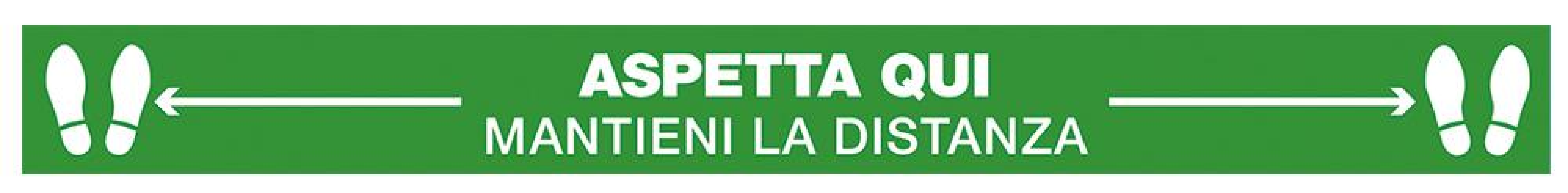 Cora Conf. 3 strisce adesive ''Aspetta qui'' 100x10 cm verdi