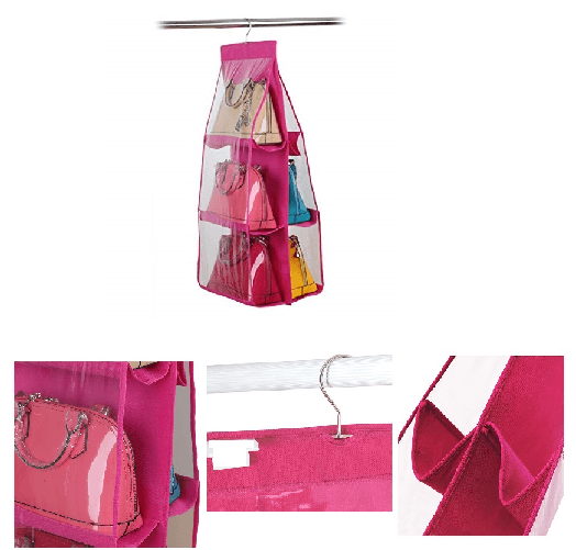 SHOPPING IN RETE ORGANIZER DA ARMADIO PORTA BORSE SALVASPAZIO CASA UFFICIO ORDINA BORSA