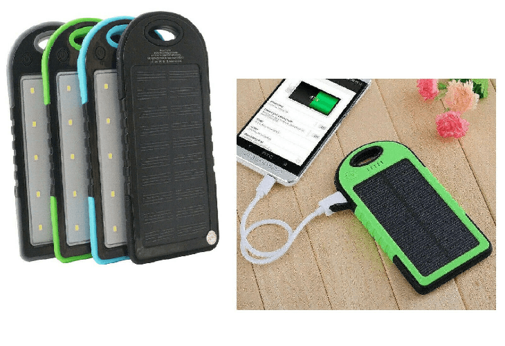 SHOPPING IN RETE POWER BANK SOLARE CARICABATTERIE IMPERMEABILE TORCIA LED A 3 MOD 18000mAh