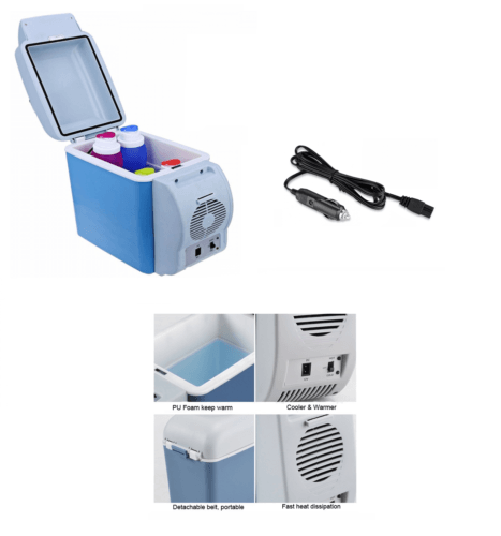 SHOPPING IN RETE FRIGO MINI PORTATILE 12V 7,5 LITRI LT FRIGORIFERO DA AUTO VIAGGIO FREDDO FREEZER