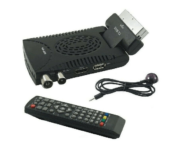 SHOPPING IN RETE DECODER DIGITALE TERRESTRE MINI DTV DVB T2 HDMI SCART 180 USB 333 TELECOMANDO