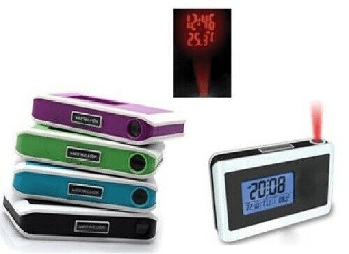 SHOPPING IN RETE OROLOGIO PROIETTORE SVEGLIA LCD DIGITALE PROIETTA ORARIO TEMPERATURA