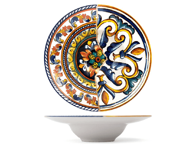 H&h Set di 6 piatti in stoneware modello Positano di cm 27